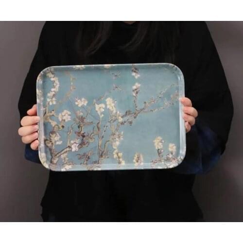 Rectangular Nordic Simple Fruit Dessert Plastic Storage Tray Kitchen Supplies Fruit Plate Restaurant Hotel Bread Pans Tray