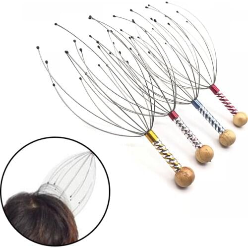 Octopus Head Scalp Relaxation Massage Pain Relief Body Massager Stress Release Relaxing Claw Metal Massager Device Unisex