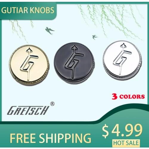 1 Pcs Gretsch Guitar Knobs “G” Logo Volume Tone Control Knobs For LP SG EPI Guitar Accessories With 3 Chrome/Black /Gold Colors