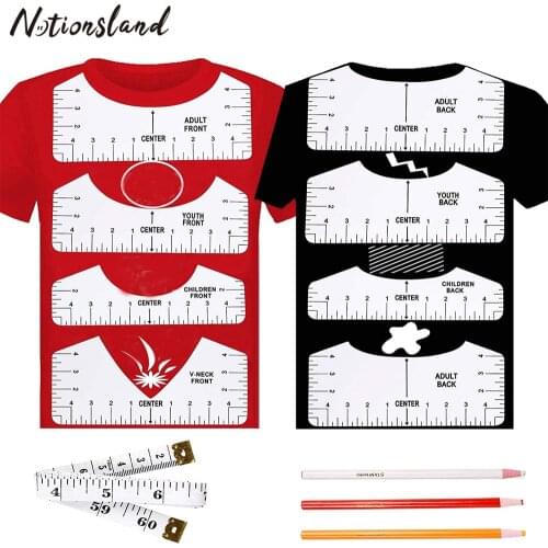 12 Pcs/set Tshirt Ruler Guide 60inch Soft Measuring Tape Cut-free Tailor Chalk Pencils Sewing Template Craft Alignment Tool