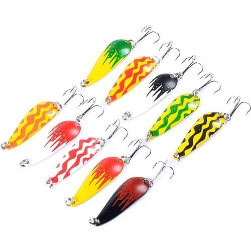4.2CM 5.7g Fishing Lure Wobblers Lures Spinners Spoon Bait For Pike Peche Tackle Artificial Baits Sequins Spinnerbait YU055