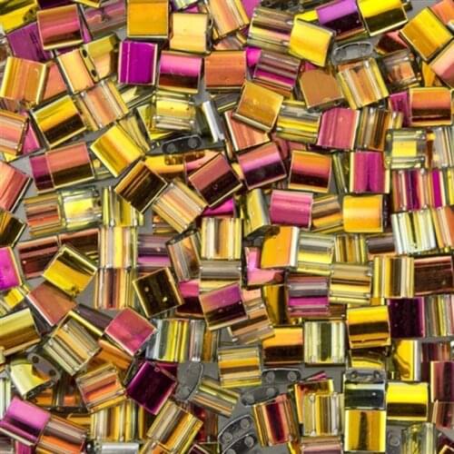 Taidian Miyuki Tila Beads For Handmade Gift Crystal Marea Color TL4551 5X5X1.9MM 3/5grams/lot