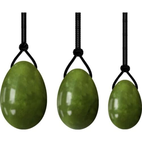 Natural Jade Yoni Egg Vaginal Muscles Tightening Ben Wa Ball Women Pelvic Floor Muscle Kegel Exercise Female Hygiene Products