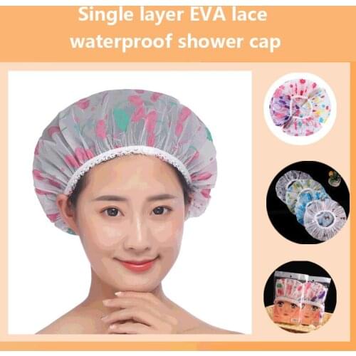 Thick 1Pc Waterproof Bath Hat Double Layer Shower Hair Cover Women Supplies Shower Cap Bathroom Accessories Hair Cap