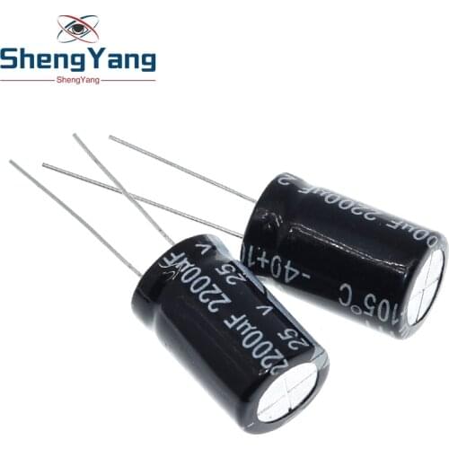 10 pcs Aluminum electrolytic capacitor 2200 uF 25 V 10 * 20 mm frekuensi tinggi Radial Electrolytic kapasitor