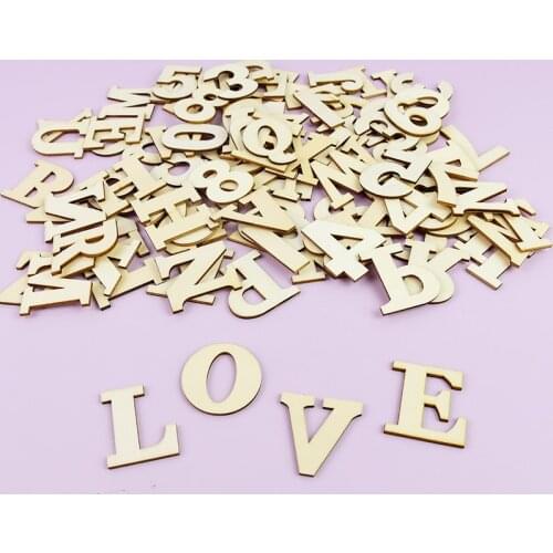 10 Pcs Wooden Number Letter Craft Decorations 3d Scrapbooking Home Decor Self-adhesive Childrens Educational Toys Wooden Blocks