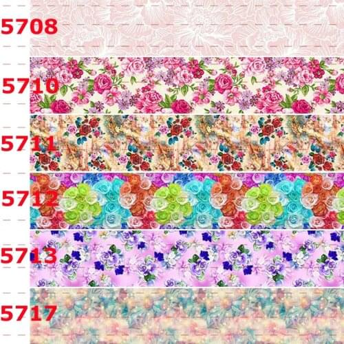 10yards -different sizes -flowers pattern ribbon printed Grosgrain ribbon DIY