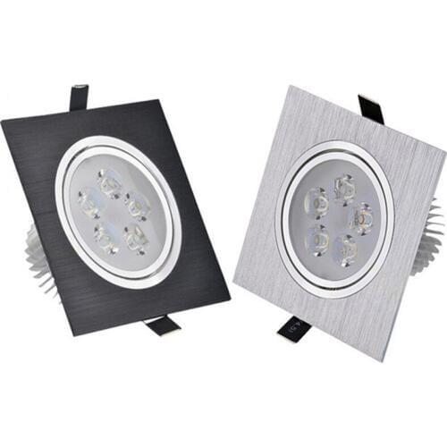10X Square silvery/black LED Recessed Dimmable Ceiling lamp bulb 6W 10W 14W lightLED Cabinet Light Spotlight LED Driver
