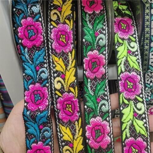 26mm Colorful Daisy Flower Lace Trim Knitting Wedding Embroidered Diy Handmade Patchwork Ribbon Sewing Supplies Crafts