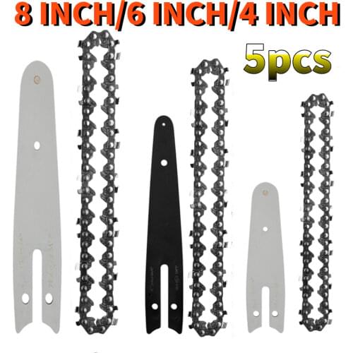 4/6/8 inch Chainsaw Chain Guide Electric Chainsaw Chains and Guide Used For Logging And Pruning chainsaw guide plate