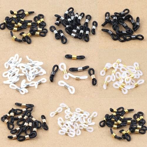 50pcs Ear Hook Eyeglasses Spectacles Chain Glasses Retainer End Rope Sunglasses Cord Holder Strap Retainer End Loop Connector
