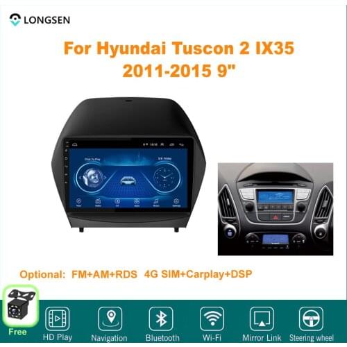 9" Android 10 For Hyundai Tuscon 2 IX35 2011,2012,2013,2014,2015 9" Multimedia Video GPS Navigation Car Player Auto Radio Navi