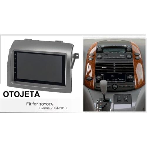 Android 10 radio 8core car multimedia GPS Navigation for toyota sienna 2004-2010 stereo HD aux bluetooth DVD video player frame