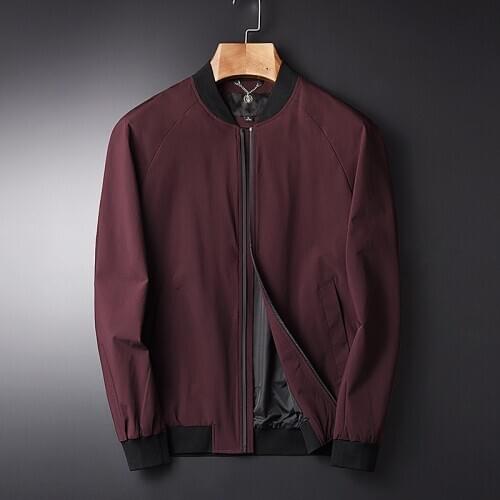 Spring And Autumn New Baseball Fashion Slim Simple Stand Collar Mens Casual Thin Jacket Coat M-4XL