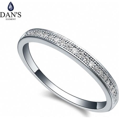 DANS Real Austrian Crystals Brand AAA Zirconia Micro Inlays Fashion Ring for women New Geometric 108622white