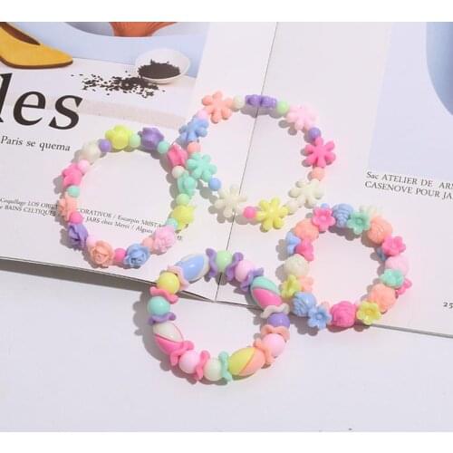 New fashion Acrylic Heart Candy Childrens Bracelet For child Accessories jewelry wholesale