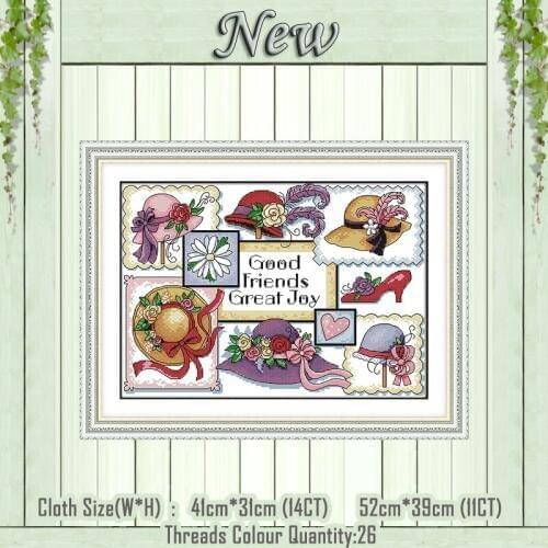 Good Friends Great Joy painting counted print on the canvas DMC 11CT 14CT kits DIY chinese Cross Stitch embroider needlework Set