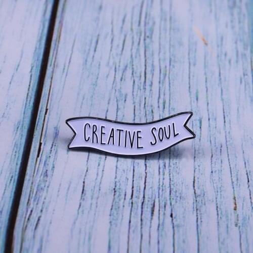 Creative Soul Enamel Pin Brooch For Coat Lapel Hat Badge