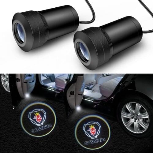 AEING 2*Ghost Shadow Logo welcome Car LED Door Light Laser Courtesy Slide Projector logo Emblem light For Tamiya Scania