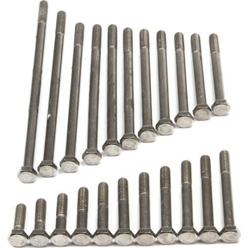 M6 A2 304 Stainless Steel Metric Threaded External Hex Hexagon Head Cap Screw Bolt 30/40/45/50/60/65/70/75/80/90/100-150mm