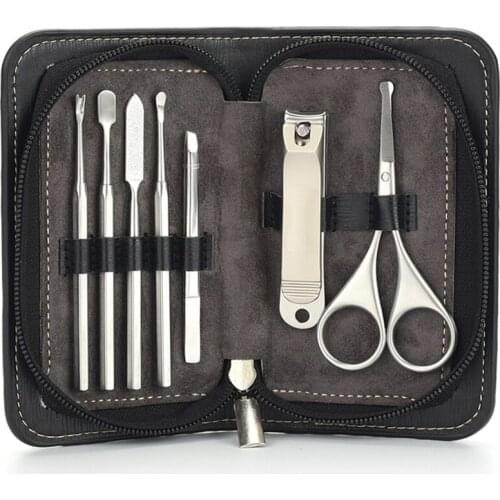 Manicure Set Pedicure Kit Nail Clipper Stainless Steel Professional Toenail Cutter Tools Portable Travel With Case