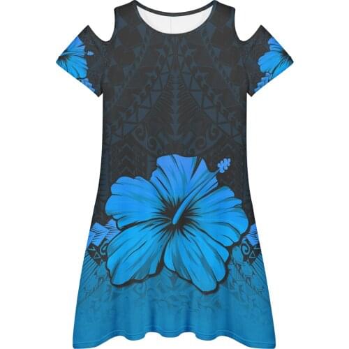 NEW Easy Polynesian Tribe Gradient Dress Printed Lotus Strapless Long Dress Print On Demand Ladies Sexy Summer Dress