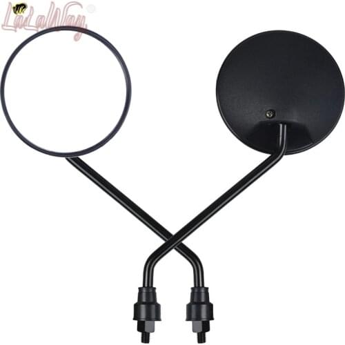 8mm Carbon Fiber Pair Electric Motorcycle &Motorcycle Rear View Mirror Scooter E-Bike Rear View Mirrors Back Side Convex Mirror