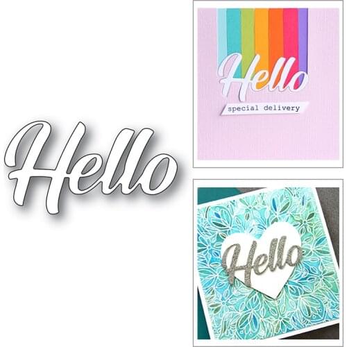 Hello Word Warm Greetings 2020 New Metal Cutting Dies for DIY Scrapbooking and Card Making Decoration Embossing Craft No Stamps