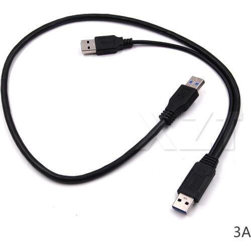 PZ CES-Superspeed USB2.0 + USB 3.0 Type A to USB 3.0 A Male TO male Y Cable Connector
