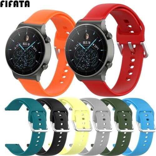 FIFATA 22MM Silicone Watch Strap For Huawei GT 46MM/GT 2 46MM/GT 2 Pro/Huami Amazfit GTR 47MM/Stratos 2/Stratos 3/Pace Watch