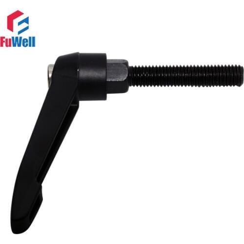 M10 Adjustable Handle Knob Male Thread Bakelite Machinery Clamping Lever Handle 15/20/25/30/40/60/80mm Adjustable Handle Lever
