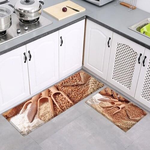 Nordic Kitchen Mat Bedroom Entrance Doormat Home Hallway Floor Decoration Living Room Carpet Wood grain Bathroom Anti-Slip Rug