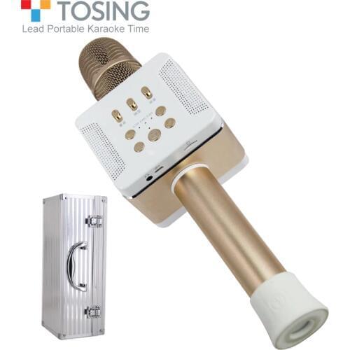 TOSING 016 2019 Flagship Raytheon Sound 20w Big Sound Dual Speaker Family Car KTV Karaoke Microphone FM TFCard Bluetooth Speaker