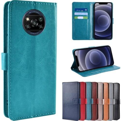 Vintage Leather Flip Case on Xiaomi Poco X3 Pro Case Poco X3 X 3 NFC Cover on Xiaomi Poco X3Pro 6.67inch Fashion Magnetic Funda