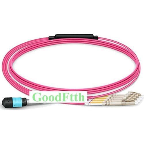 Fiber Patch Cord Female MPO-6LC OM4 6Cores GoodFtth 1-15m 2pcs/lot