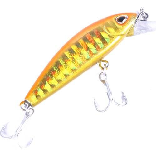 1pcs 5.5cm 6.6g Sinking Hard Lures Fishing Minnow Bait Treble Hooks Sinking Crankbait Wobblers Fishing Tackle 3D Eyes