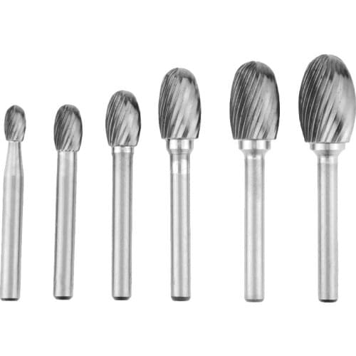 1Pcs 6mm-16mm Carbide Rotary File Drill Bit Carving Burr Abrasive Bit Tool