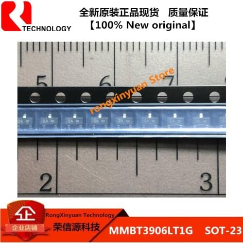 100 pcs/lot MMBT3906LT1G MMBT3906 3906 Marking: 2A SOT-23 -40V/-200mA General Purpose TransistorPNP 100% New original