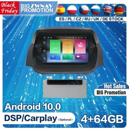 2 DIn Carplay Android Screen For Ford Fiesta MK7 2013 2014 2015 2016 GPS Multimedia Audio Stereo Radio Receiver Video Head Unit