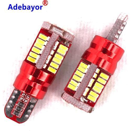 200pcs T10 168 192 W5W 57 SMD 3014 LED Car Marker Light Parking Lamp 57smd Motor Wedge Bulb White adebayor