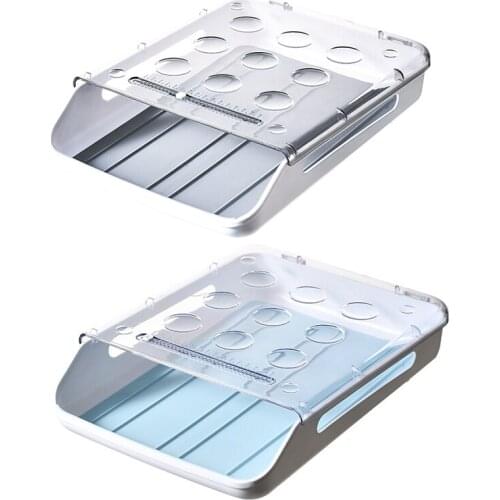Promotion! 2 Pack Refrigerator Egg Organizer, Auto Scrolling Egg Storage Box, Can Hold Up 42 Eggs, Kitchen Egg Container