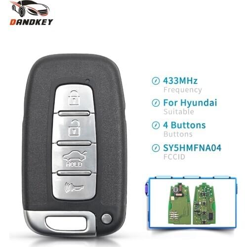 Dandkey 4 Button SY5HMFNA04 Smart Key Remote Key 433Mhz For Hyundai Elantra Genesis Veloster Equus Tucson Sonata Azera 2009-2015