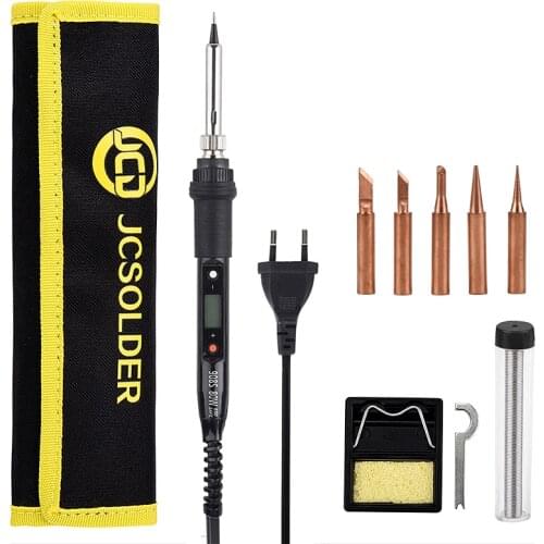 JCD 80W Electric Soldering Iron LCD Digital Display Adjustable Temperature 220V/110V Solder Station Welding RepairTool Kit 908S