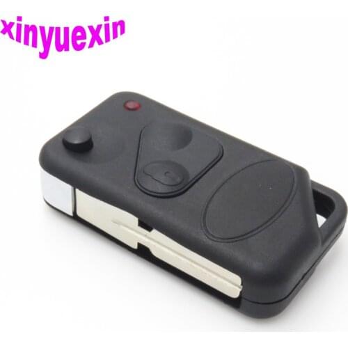 Xinyuexin Flip Remote Car Key Shell FOB Case For Land Rover Discovery Freelander P38 2Button Replacement Car Key Case Fob Shell