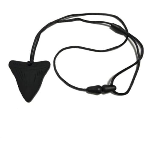 Creative Fish Teeth Chewing Pendant Necklace Brown Silicone Baby Pendant Necklace Beads Children Molar Toys Baby Teether