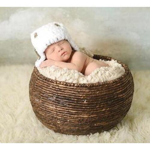 Crochet Baby Aviator Hat, Newborn Photography Photo Prop , newborn Pilot Hat caps 0-3month Halloween Costume/Baby Shower Gift