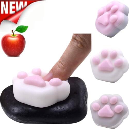 Mini Squeeze Toys Cute Cat Paw Toy Squeeze Healing Fun Toy Gift Stress Reliever Toy Decor Stress Relieve Decompression