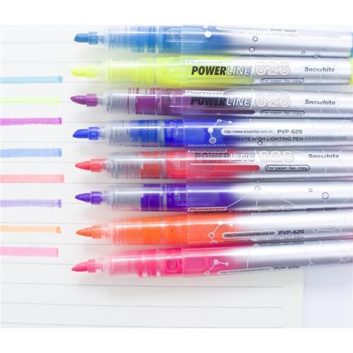 626 new office multicolor power line free ink Head Pen Note Pen high-lighter pen