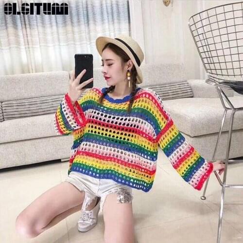 Женские полосатые футболки OLGITUM China At AliExpress