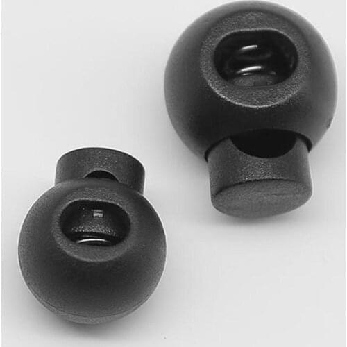 50 PCS 15*19MM Plastic Cord Stopper Dual Holes Clothes Pants Crafting Toggle Clip Spring Clasp Rope Lock Sportswear Accessories